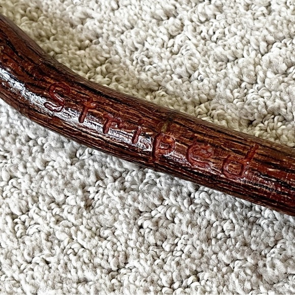 Striped Maple Moosewood Cut Walking Trekking Stick Twist Staff Hiking Maine Cane - Picture 7 of 16